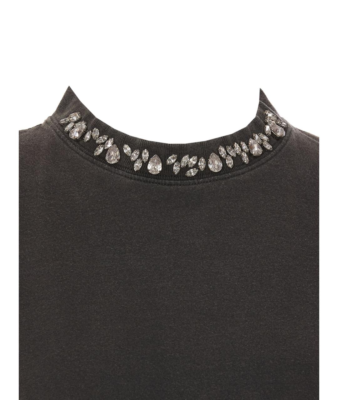 GOLDEN GOOSE Серая хлопковая футболка, фото 4