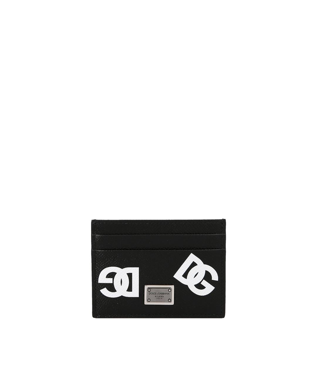 DOLCE&GABBANA Черный кожаный кардхолдер, фото 4