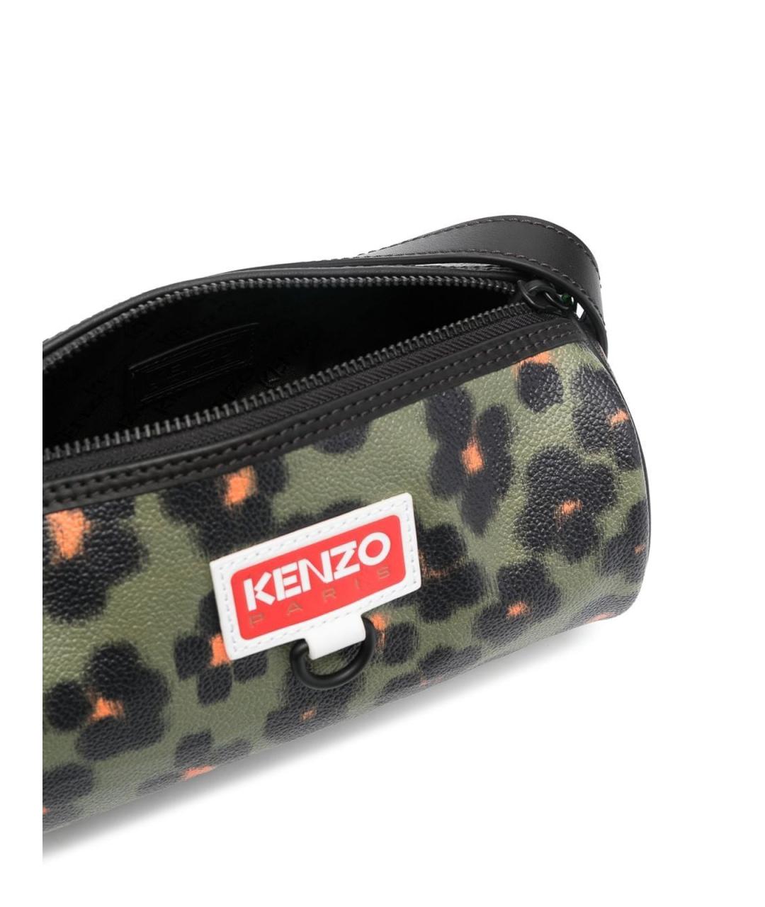 KENZO Коричневая синтетическая сумка через плечо, фото 4