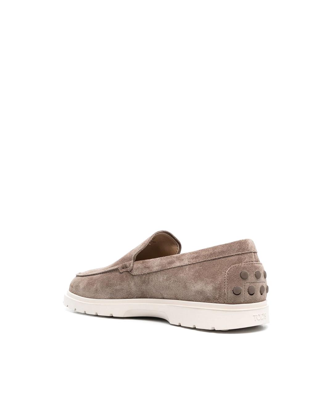 TOD'S Бежевые замшевые лоферы, фото 3