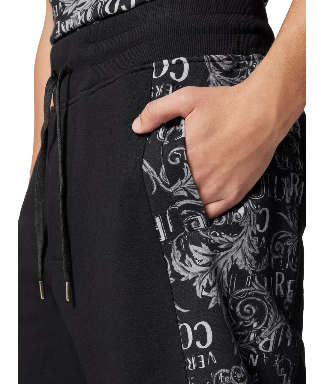 VERSACE JEANS COUTURE Черные хлопковые шорты, фото 5