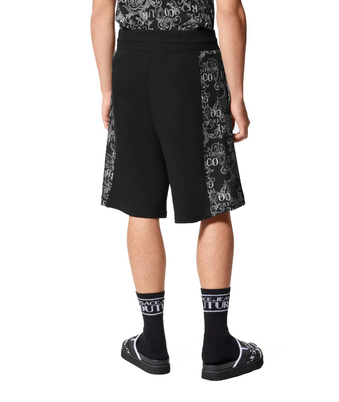 VERSACE JEANS COUTURE Черные хлопковые шорты, фото 4