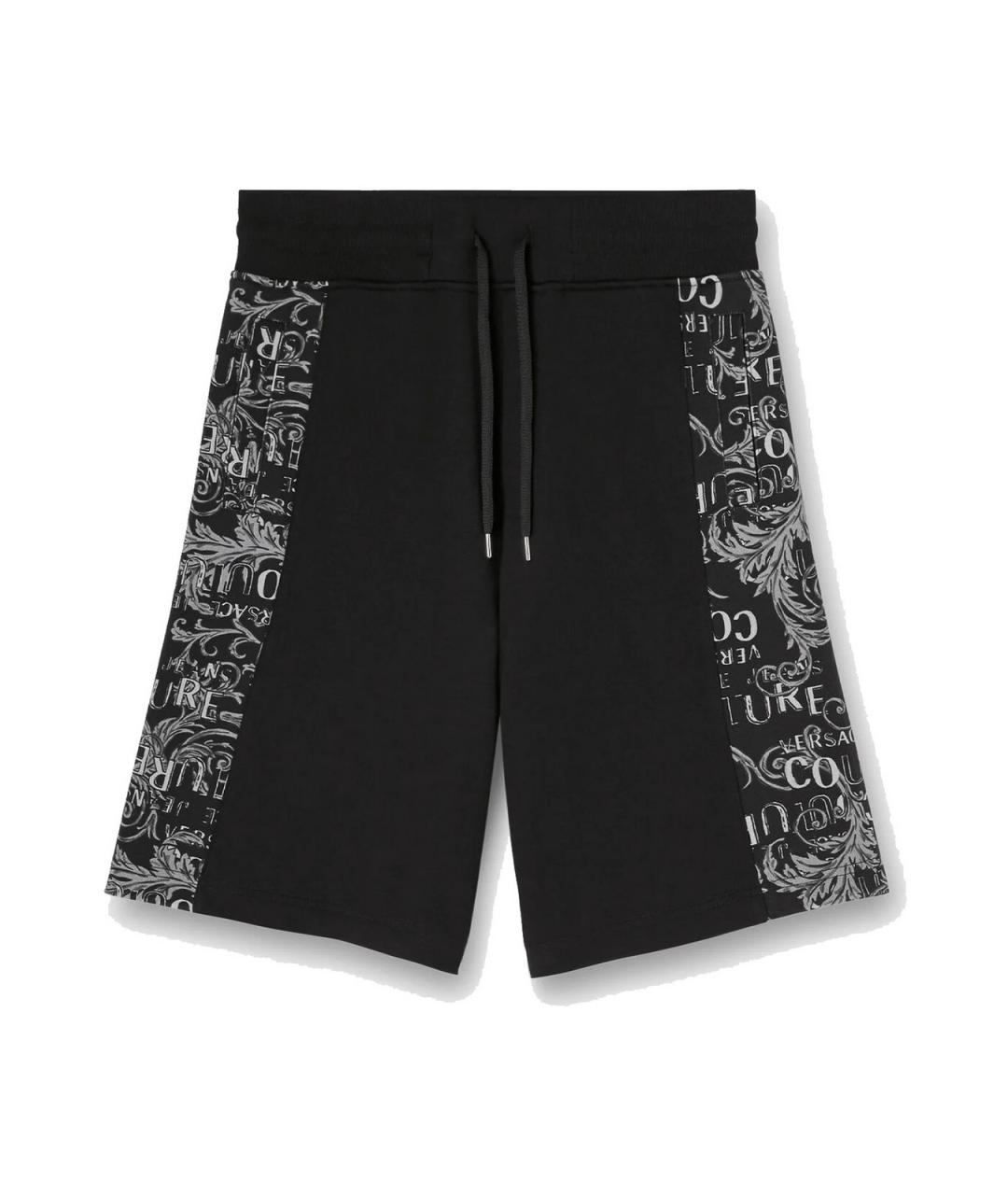 VERSACE JEANS COUTURE Черные хлопковые шорты, фото 1