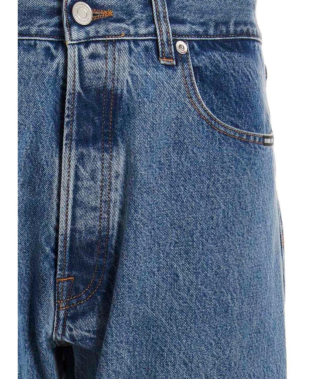 VETEMENTS Синие хлопковые прямые джинсы, фото 3