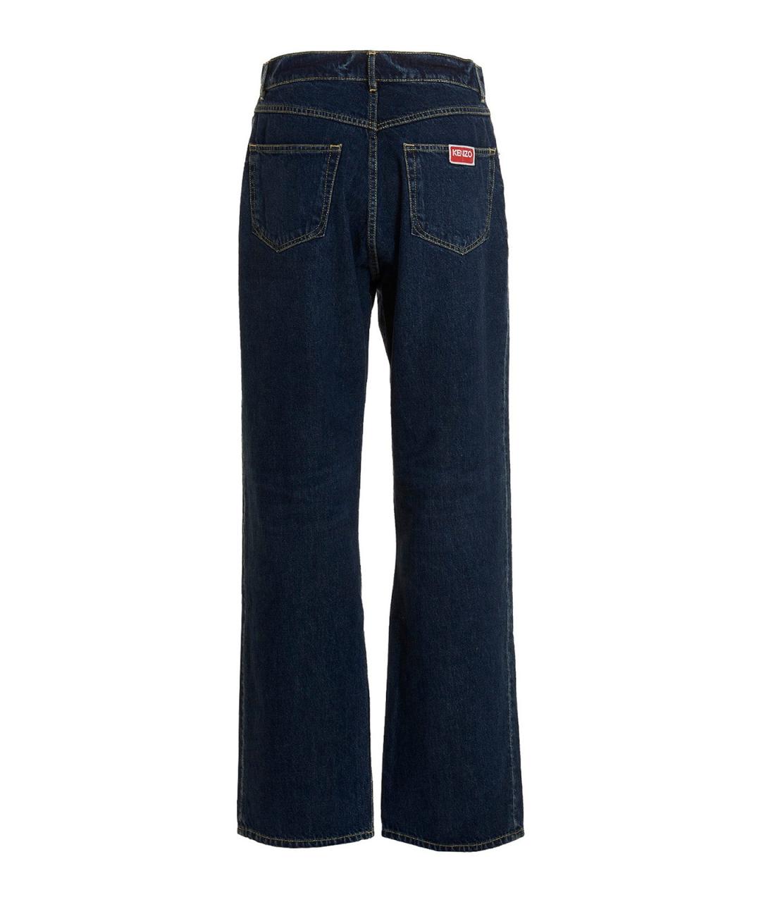 KENZO Синие хлопковые прямые джинсы, фото 2