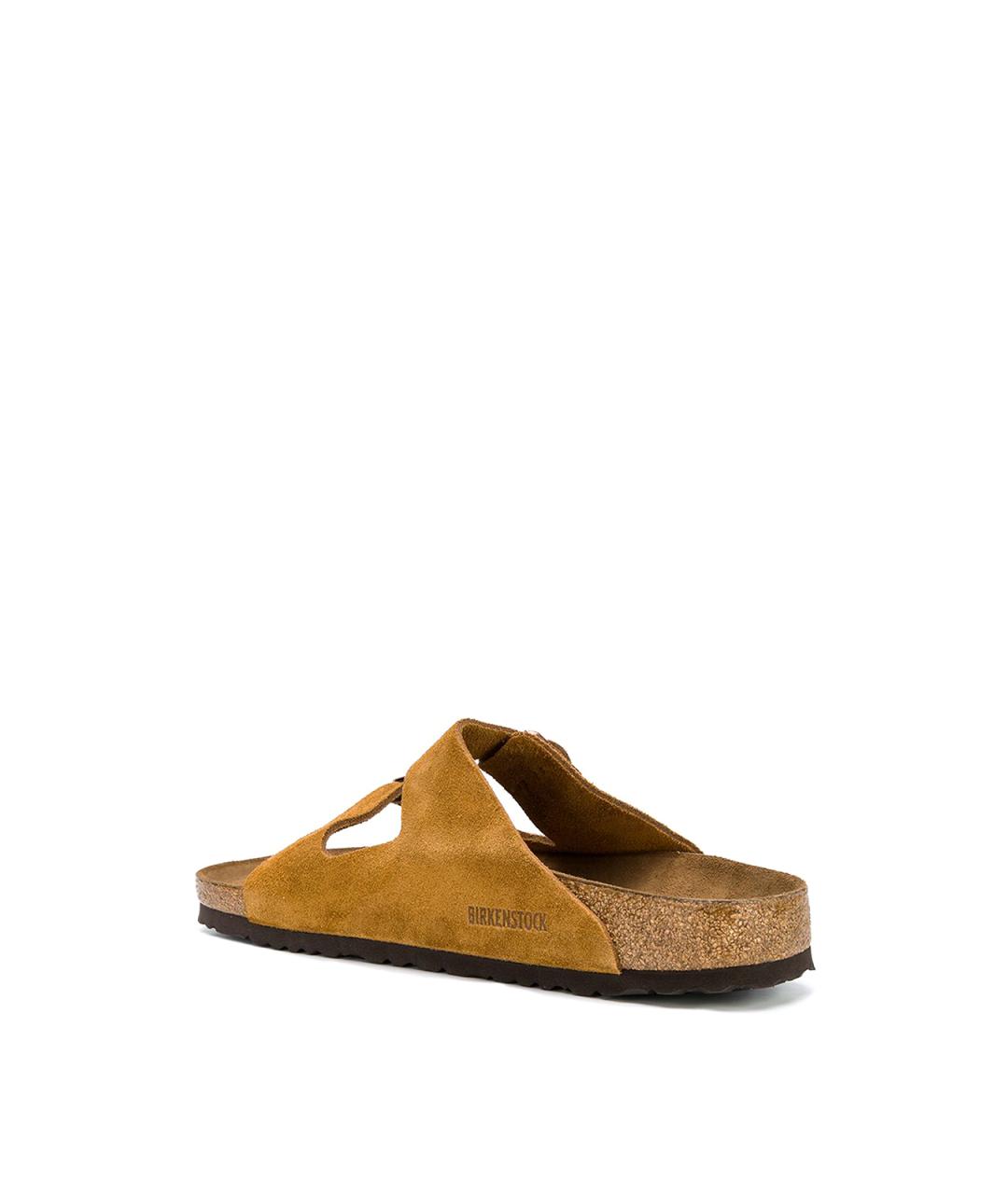 BIRKENSTOCK Коричневые замшевые шлепанцы, фото 3