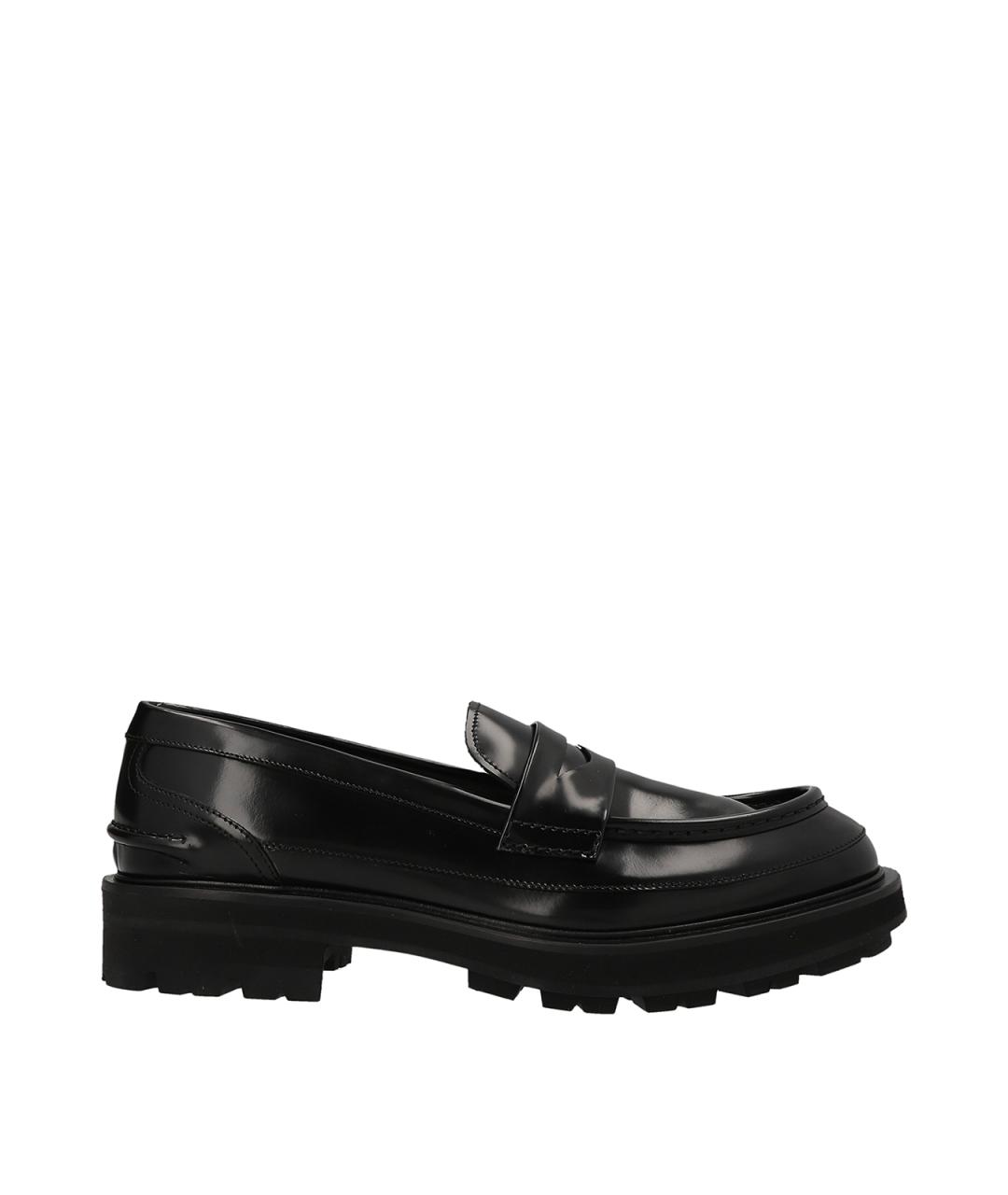 ALEXANDER MCQUEEN Черные кожаные лоферы, фото 1