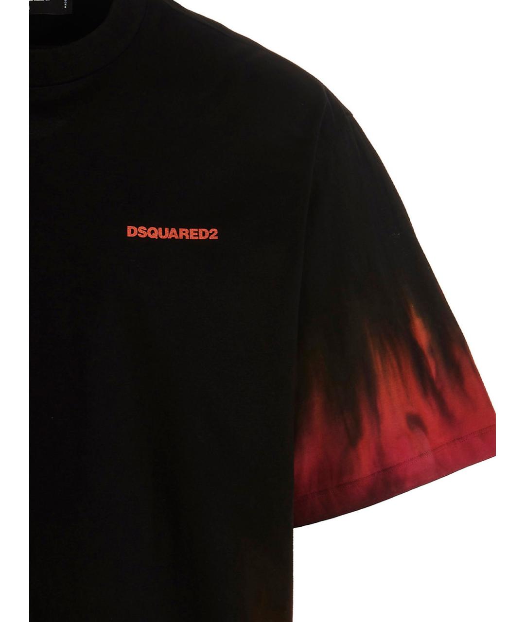 DSQUARED2 Черная хлопковая футболка, фото 3