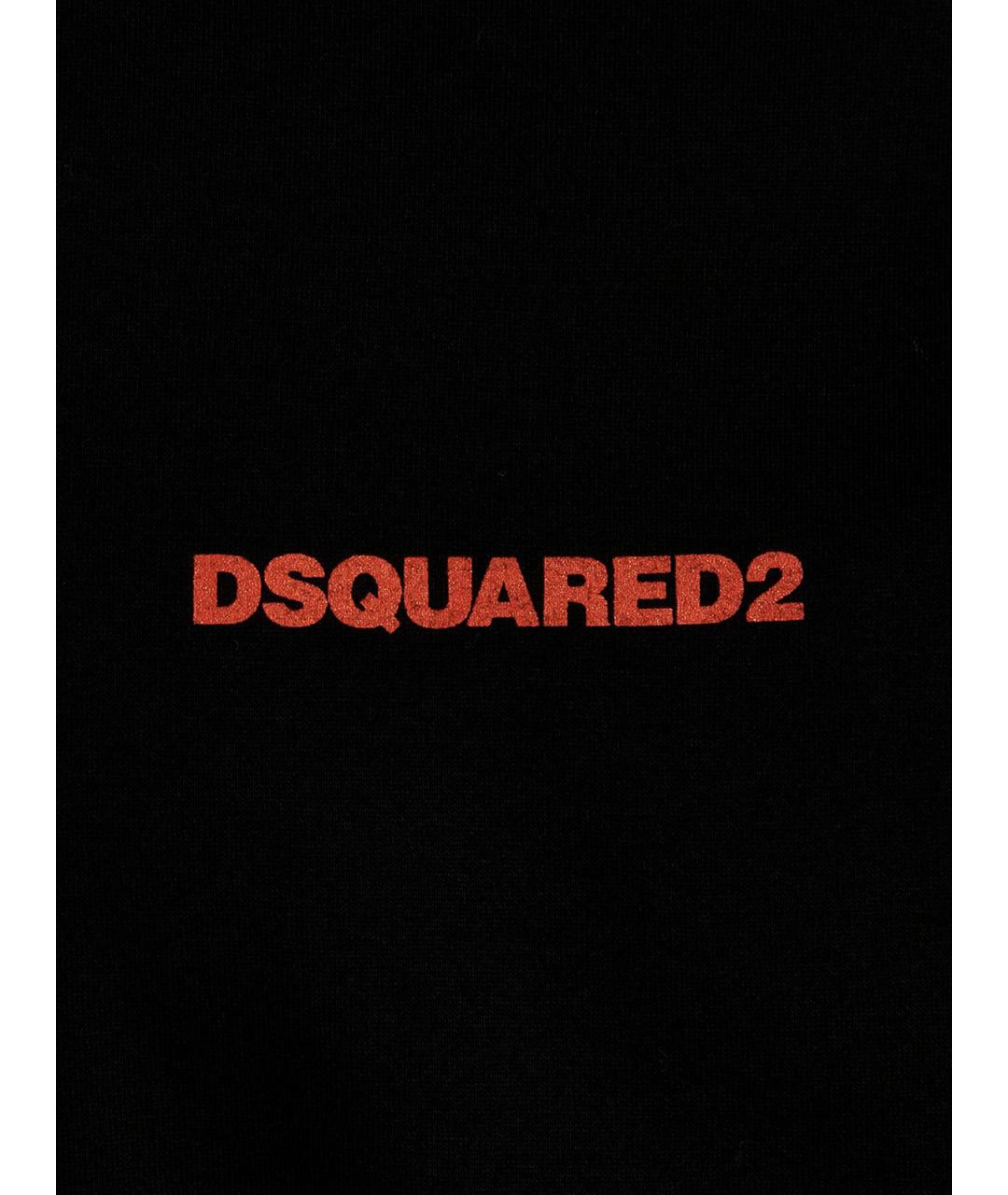 DSQUARED2 Черная хлопковая футболка, фото 4