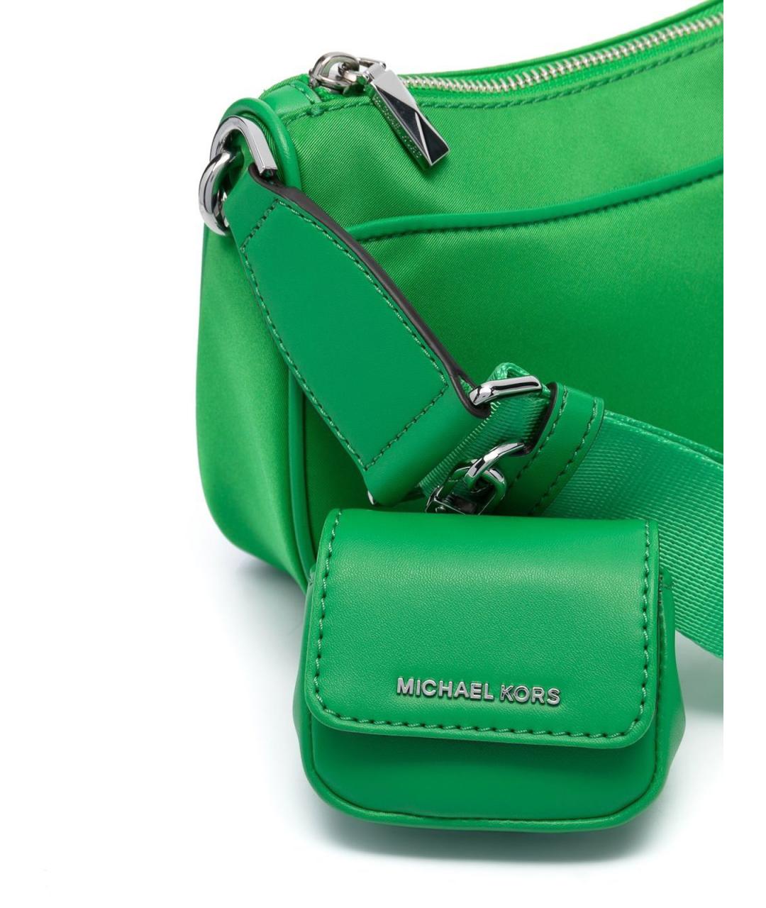 MICHAEL MICHAEL KORS Зеленая кожаная сумка через плечо, фото 3