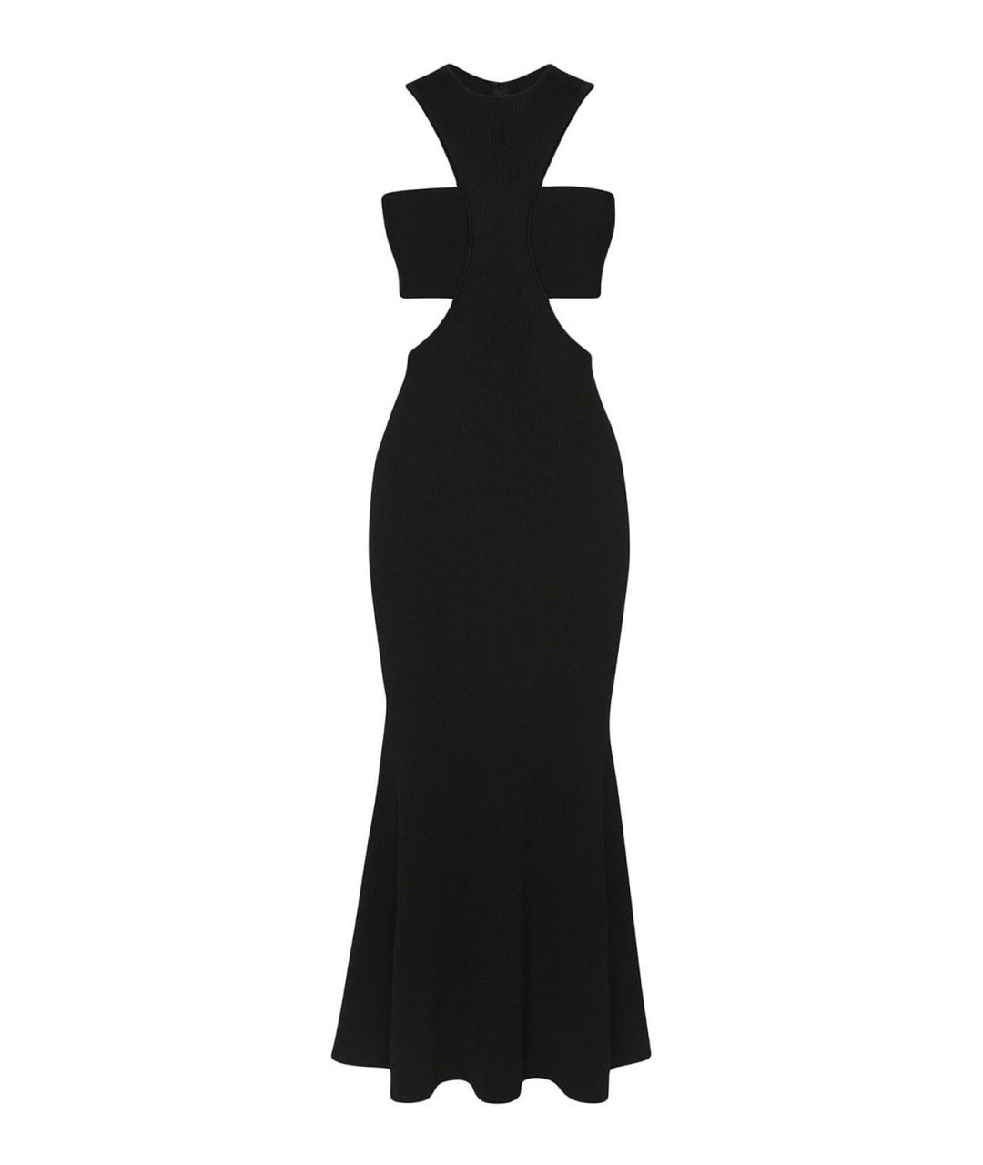 ALEXANDER MCQUEEN Черное вискозное повседневное платье, фото 1