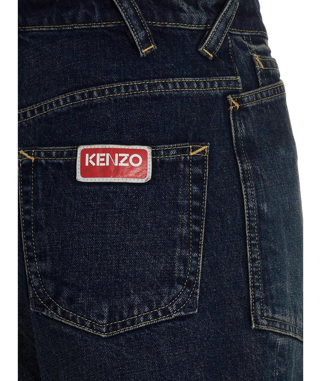 KENZO Синие хлопковые шорты, фото 4