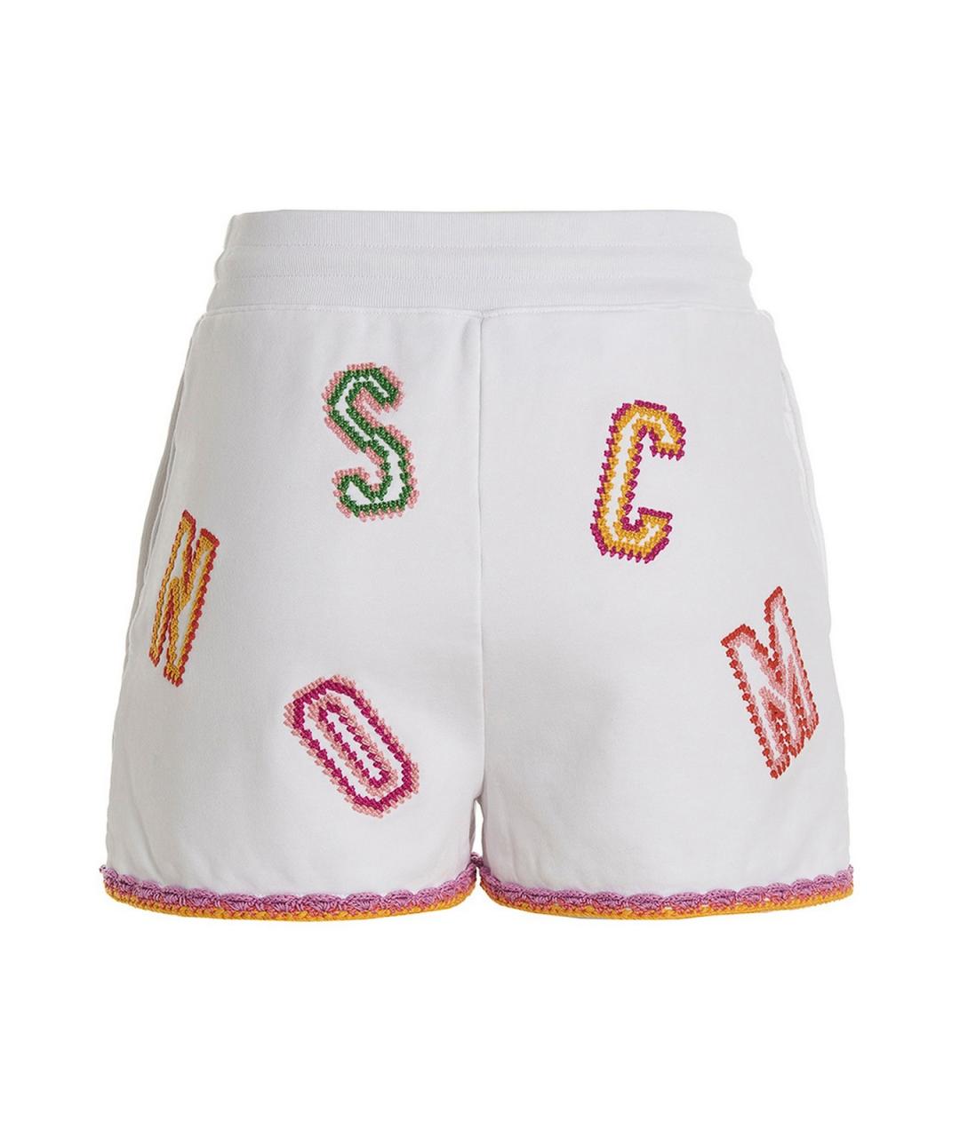 MOSCHINO Белые хлопковые шорты, фото 2