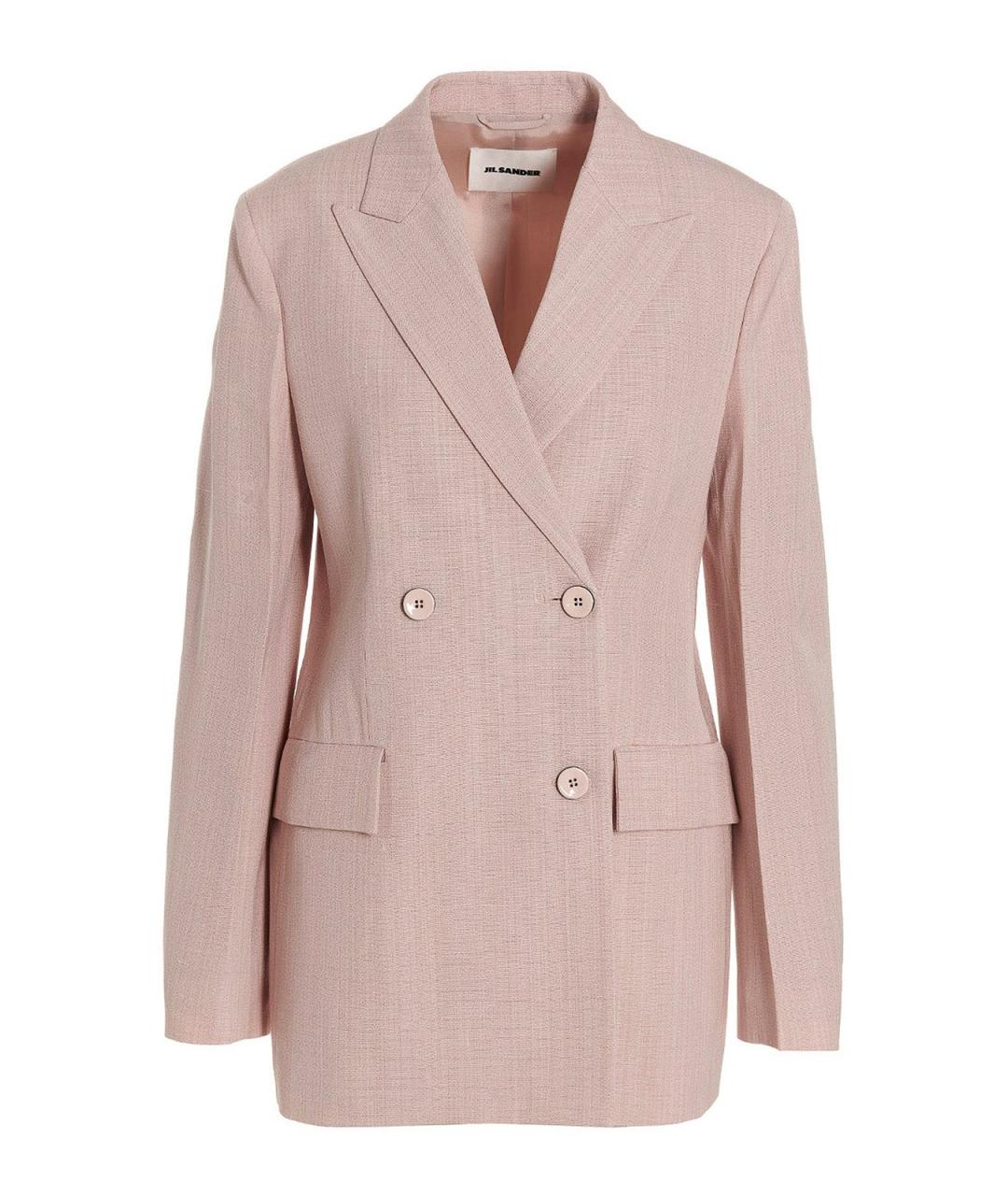 JIL SANDER Розовый вискозный жакет/пиджак, фото 1