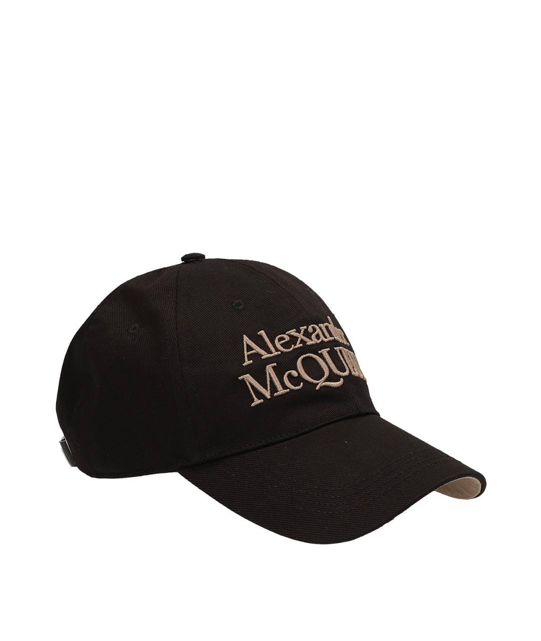 ALEXANDER MCQUEEN Черная хлопковая кепка/бейсболка, фото 2