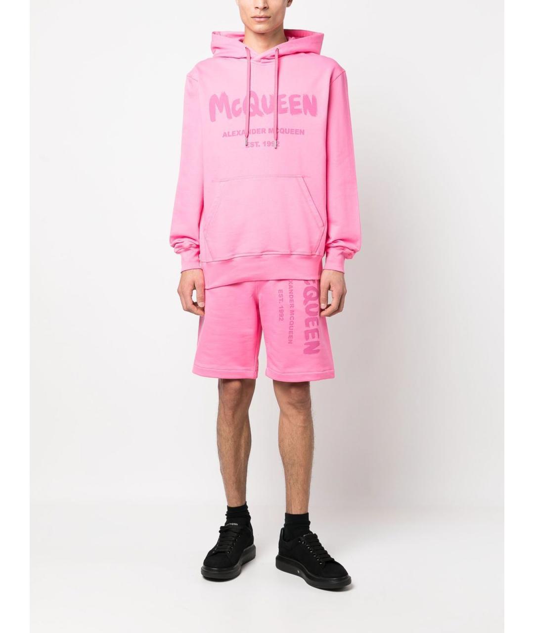 ALEXANDER MCQUEEN Розовые хлопковые шорты, фото 2