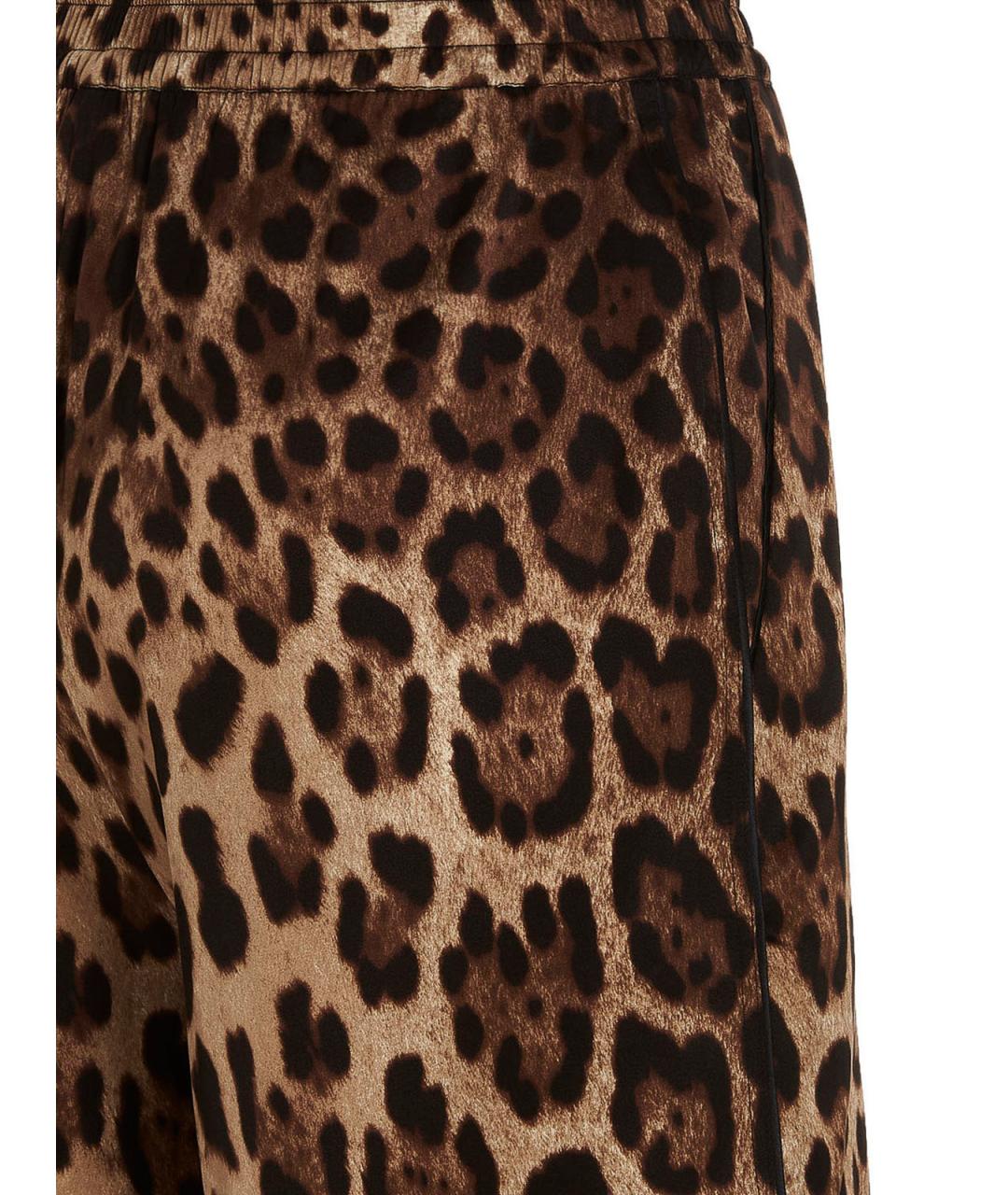 DOLCE&GABBANA Коричневые шелковые шорты, фото 4