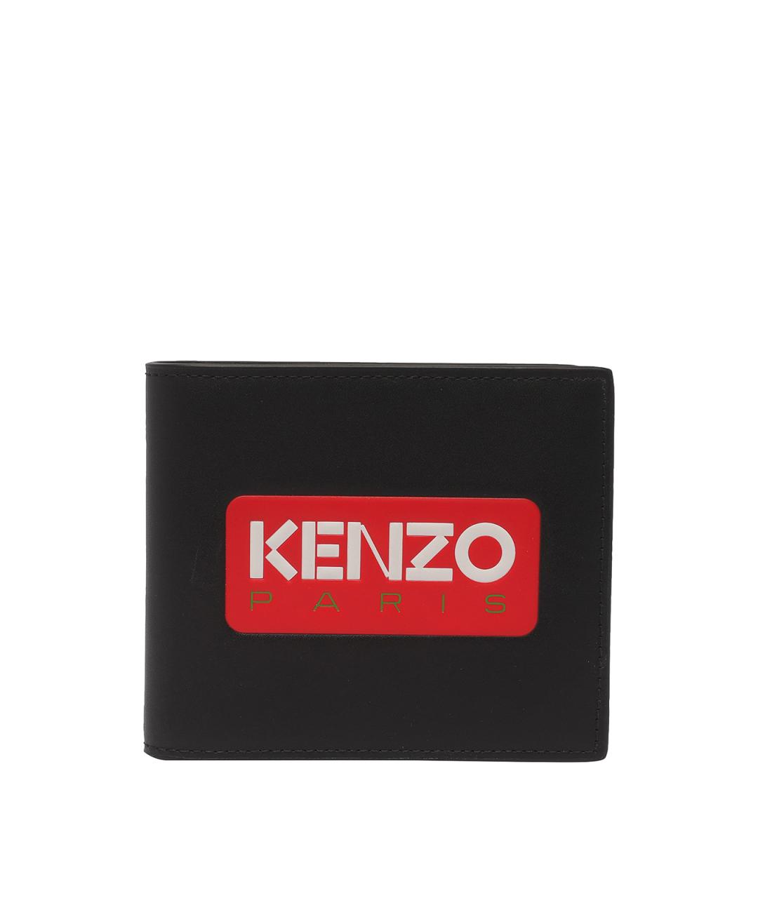 KENZO Черный кожаный кошелек, фото 1