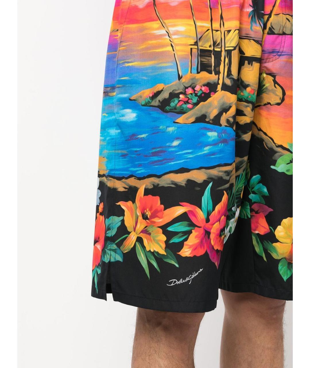 DOLCE&GABBANA Мульти хлопковые шорты, фото 5