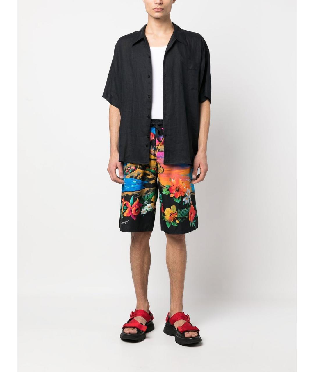 DOLCE&GABBANA Мульти хлопковые шорты, фото 2