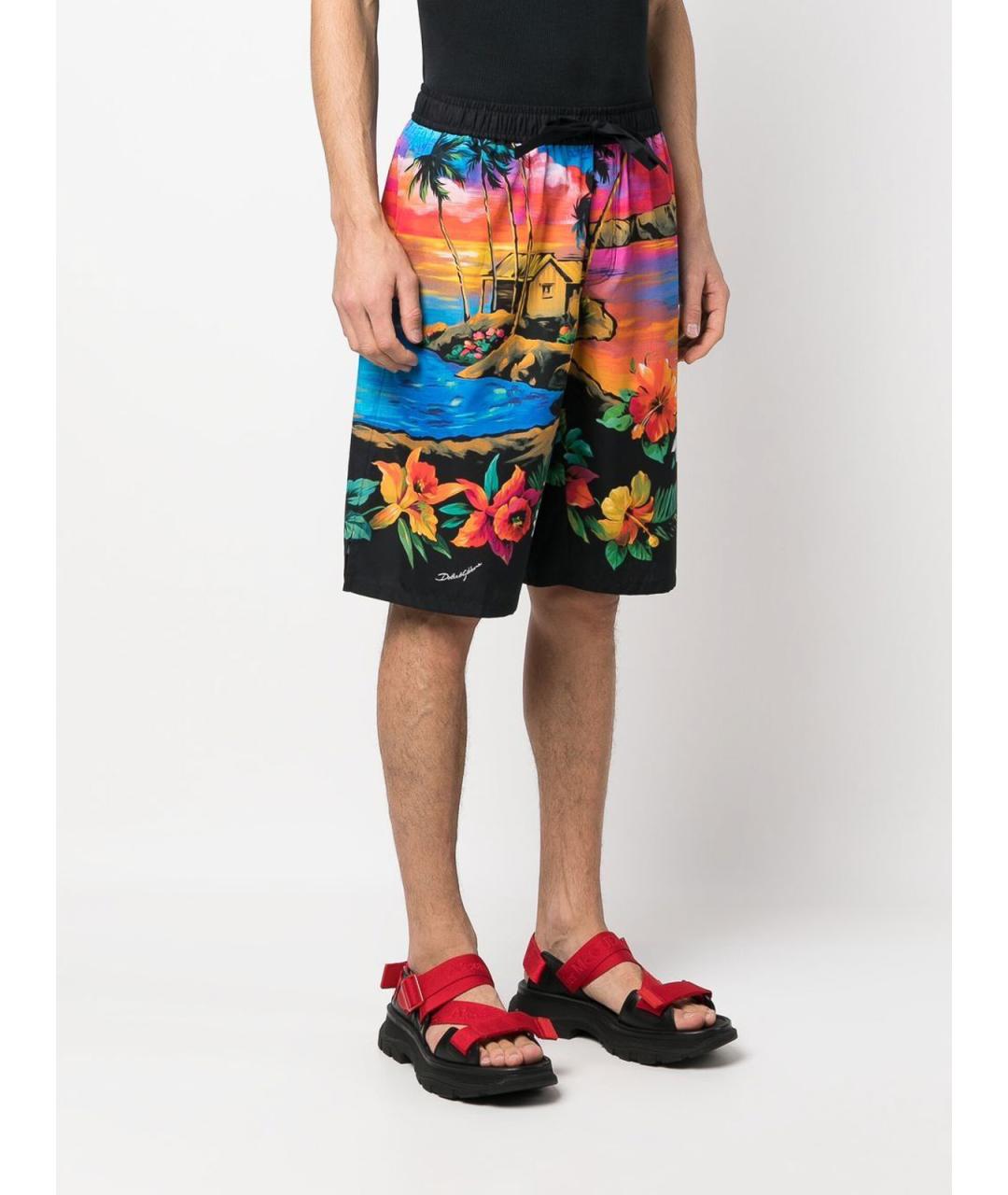 DOLCE&GABBANA Мульти хлопковые шорты, фото 3