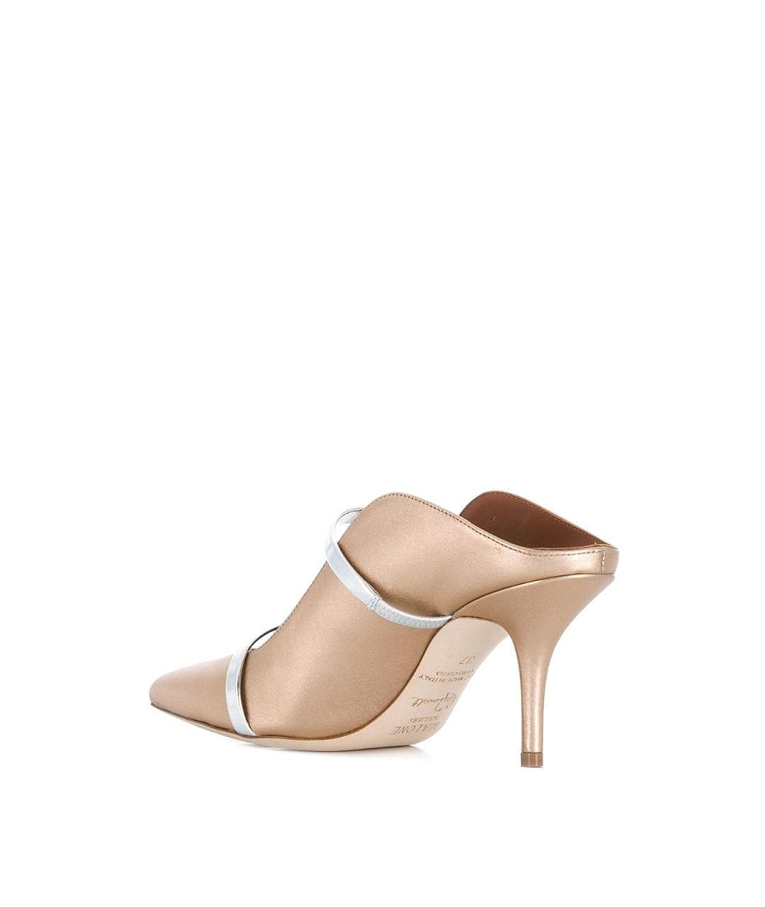MALONE SOULIERS Золотые кожаные мюли, фото 3