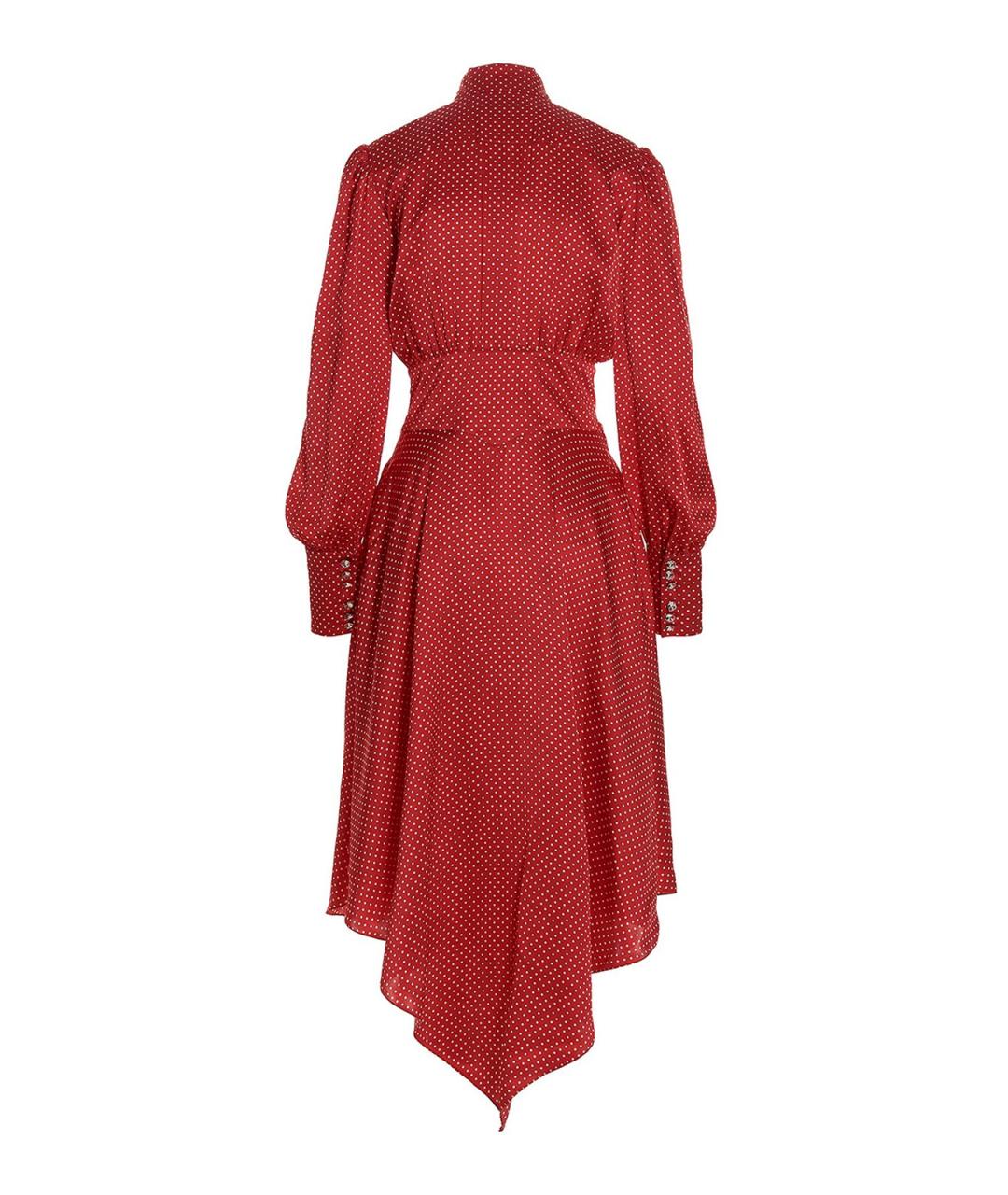 ALEXANDRE VAUTHIER Красное шелковое платье, фото 2