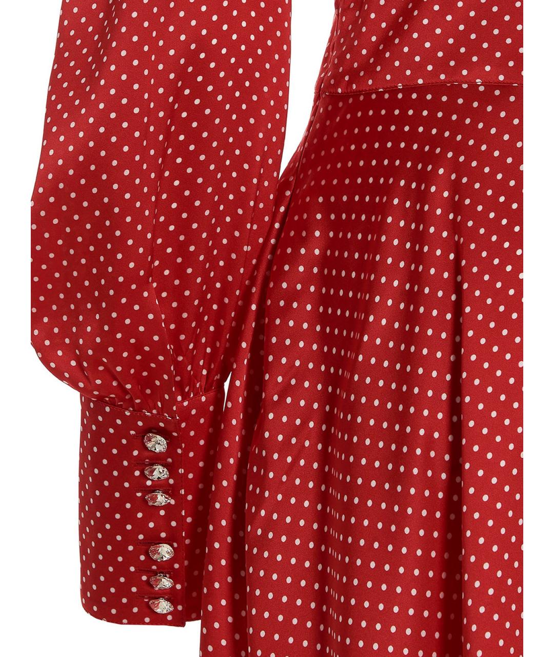 ALEXANDRE VAUTHIER Красное шелковое платье, фото 4