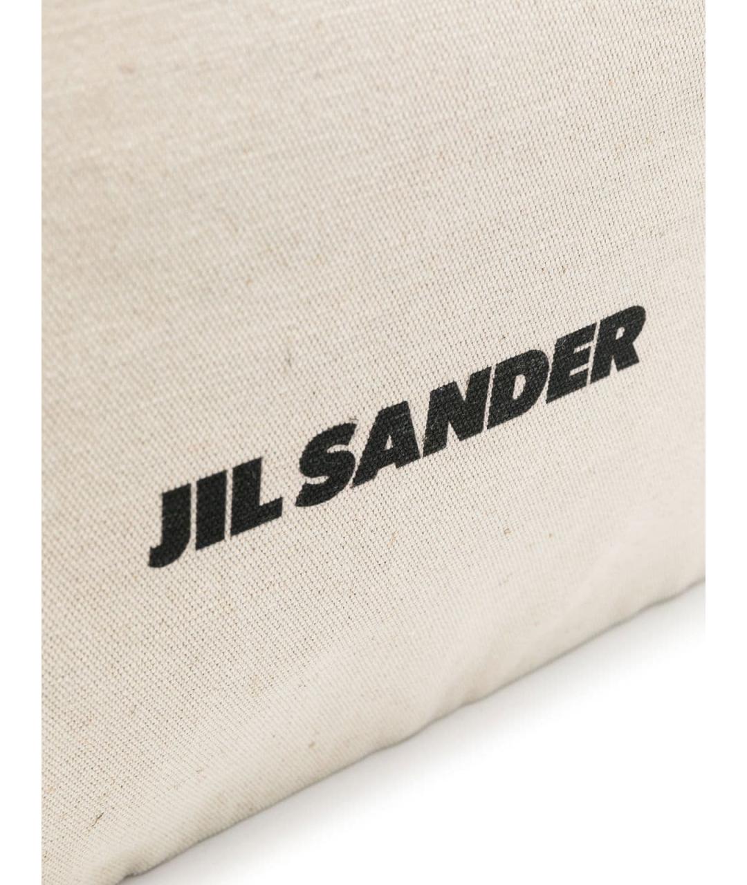 JIL SANDER Бежевая хлопковая сумка тоут, фото 3