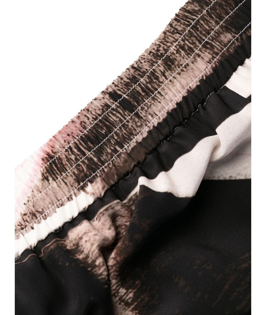 ALEXANDER MCQUEEN Мульти шелковые брюки широкие, фото 7