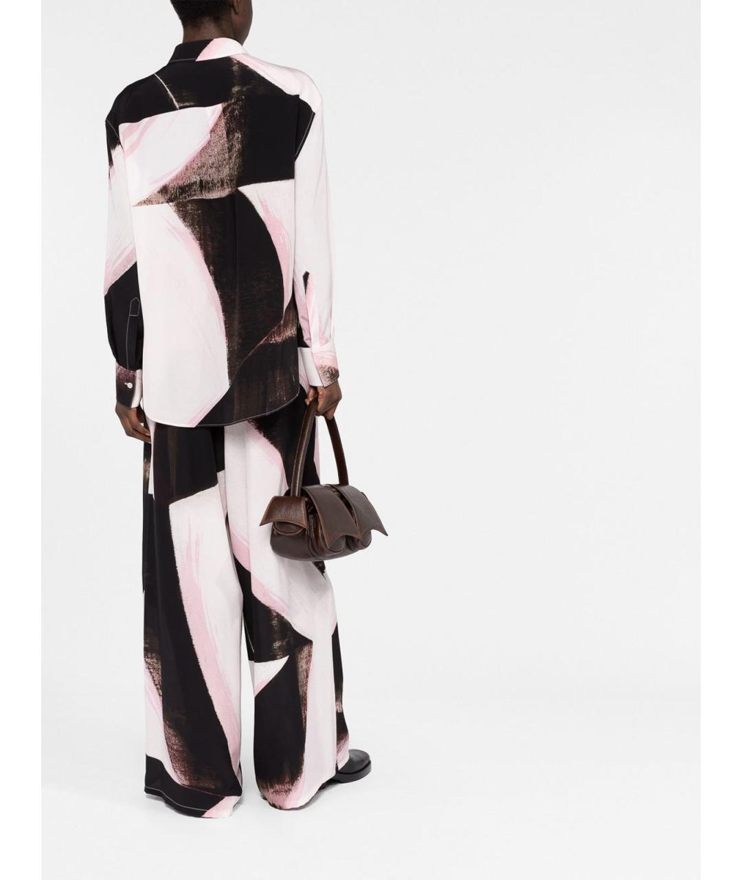 ALEXANDER MCQUEEN Мульти шелковые брюки широкие, фото 3