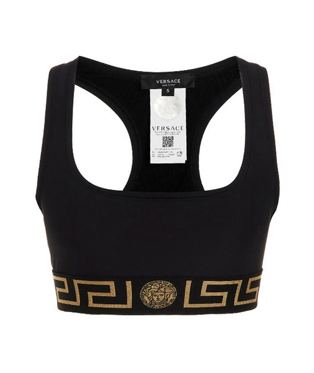 VERSACE Черная полиамидовая майка, фото 1