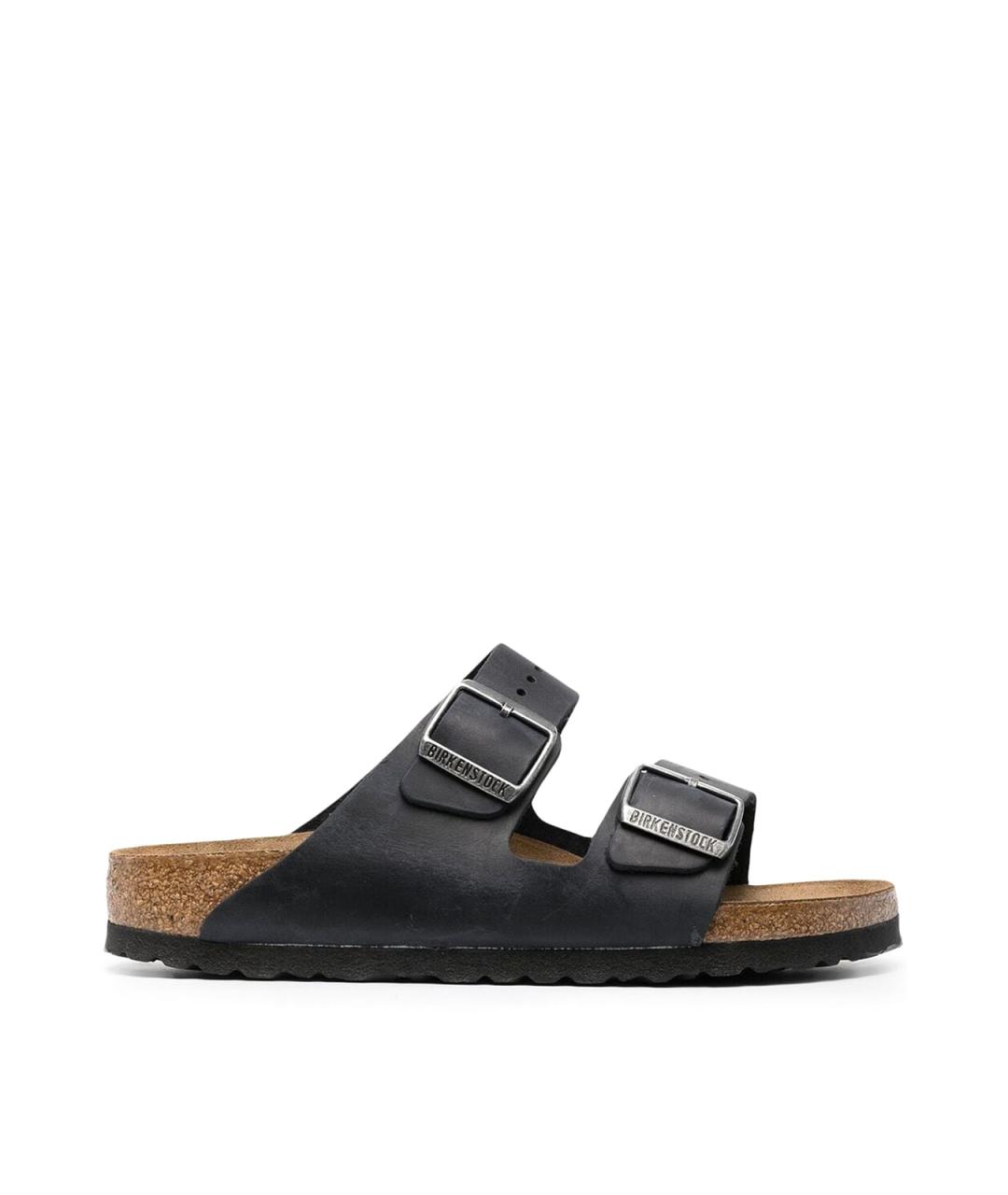 BIRKENSTOCK Черные кожаные сандалии, фото 1