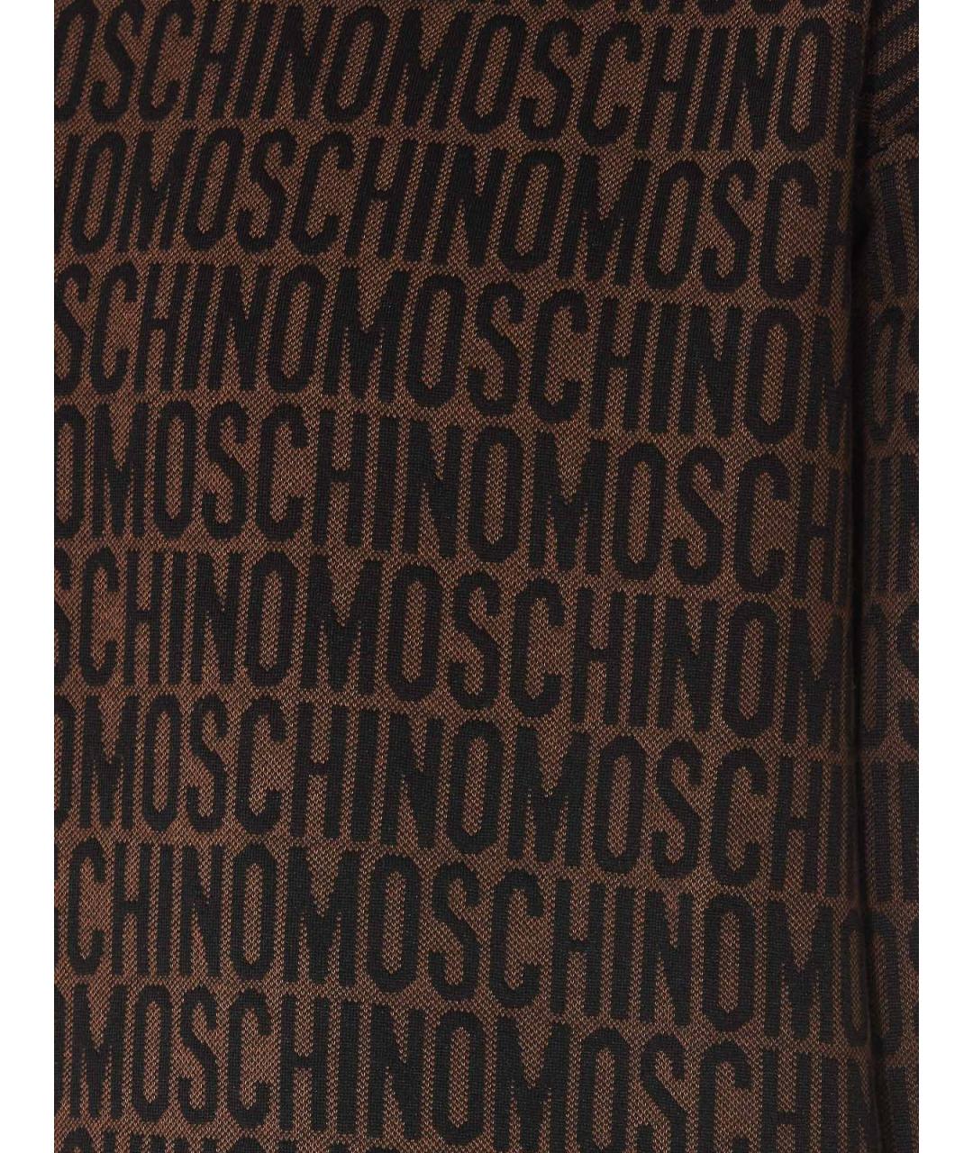 MOSCHINO Коричневый полиэстеровый джемпер / свитер, фото 3