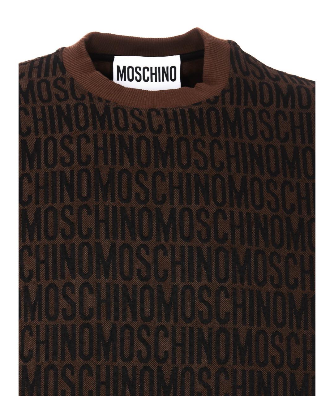 MOSCHINO Коричневый полиэстеровый джемпер / свитер, фото 4
