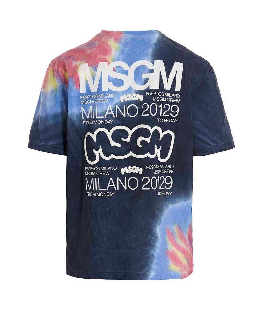 MSGM Мульти хлопковая футболка, фото 2