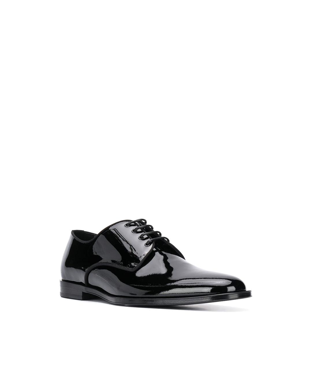 DOLCE&GABBANA Черные кожаные туфли, фото 3