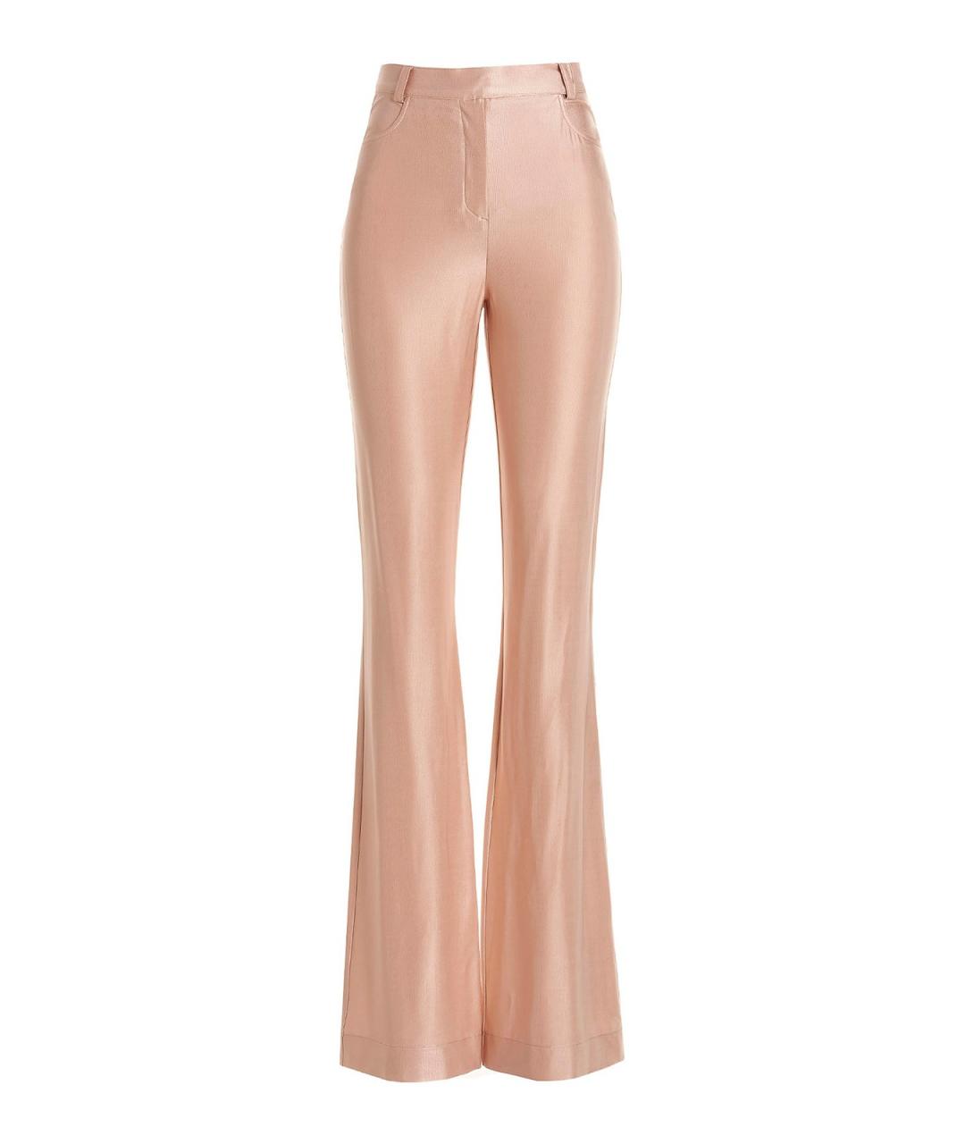ALEXANDRE VAUTHIER Розовые вискозные прямые брюки, фото 1