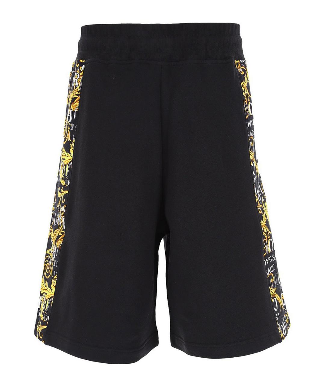 VERSACE JEANS COUTURE Черные хлопковые шорты, фото 2