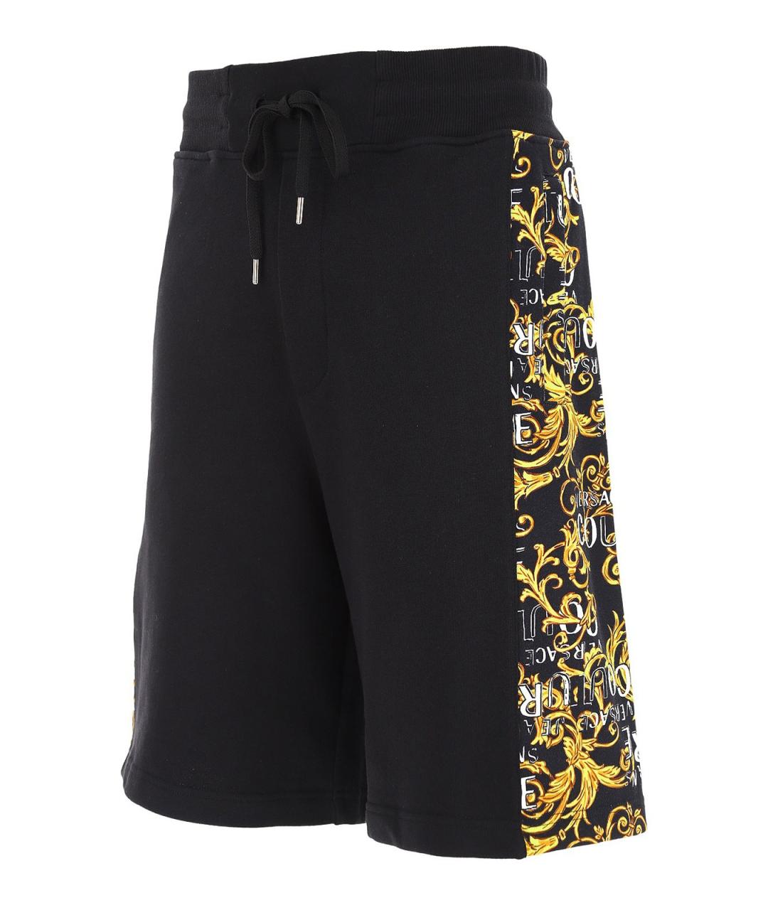 VERSACE JEANS COUTURE Черные хлопковые шорты, фото 3