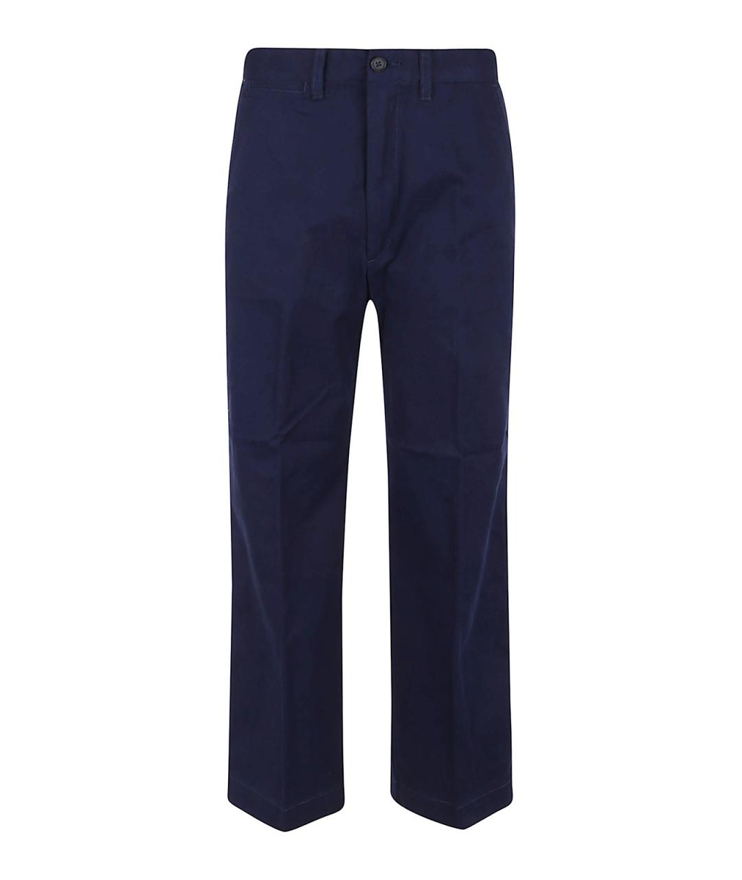 POLO RALPH LAUREN Синие хлопковые брюки широкие, фото 1