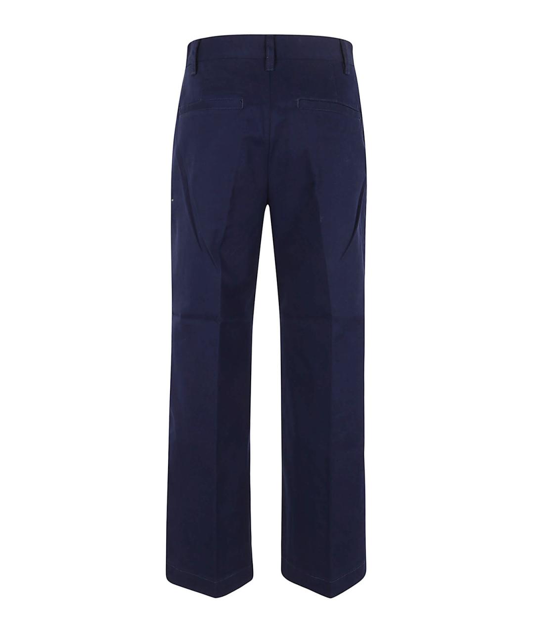 POLO RALPH LAUREN Синие хлопковые брюки широкие, фото 2