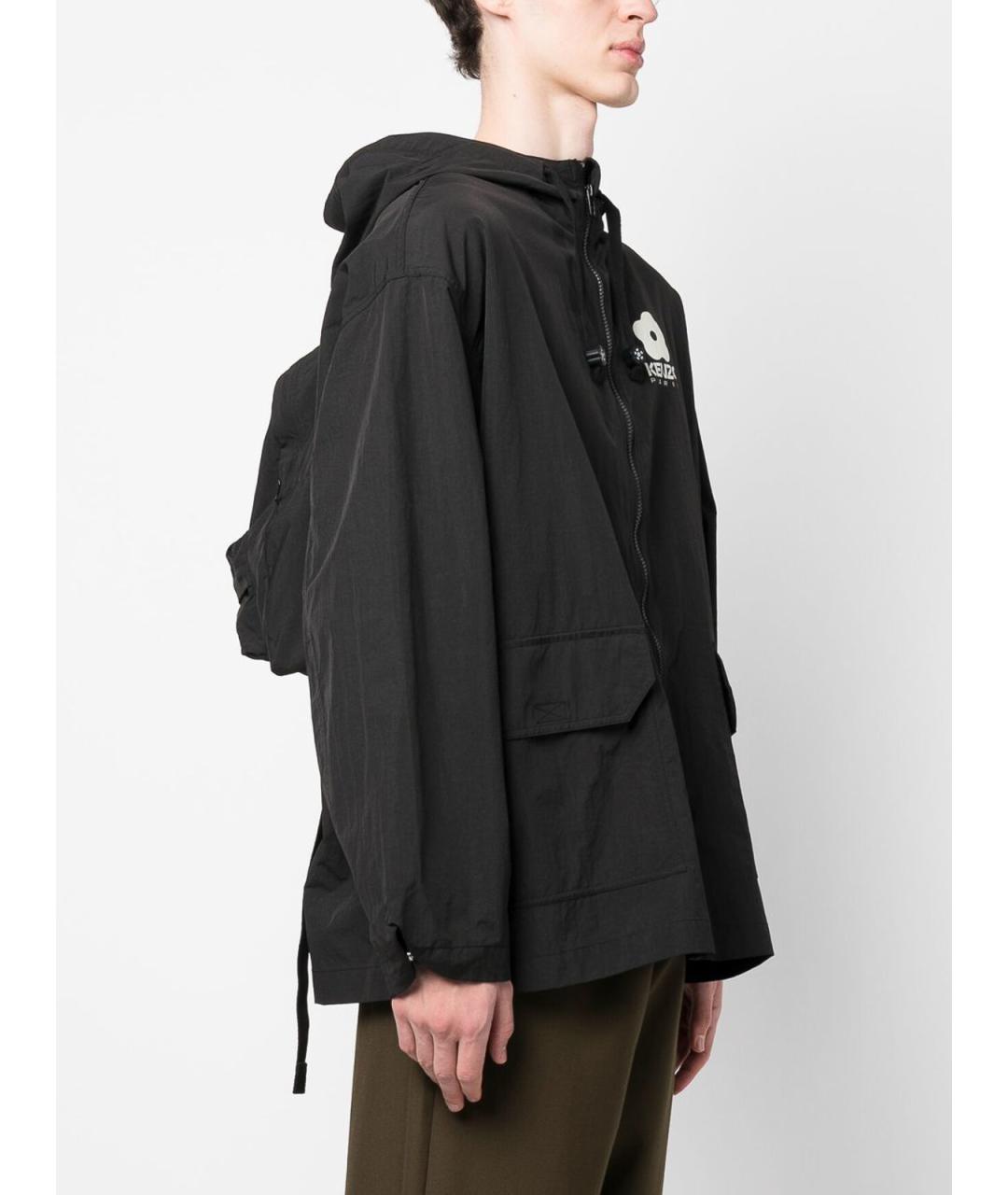 KENZO Черная полиамидовая куртка, фото 2