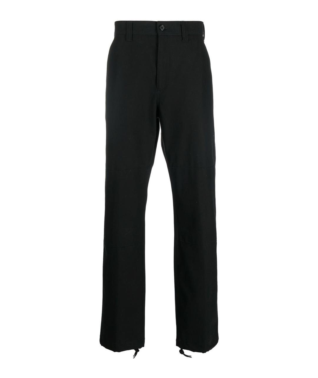 ALEXANDER MCQUEEN Черные хлопковые повседневные брюки, фото 1