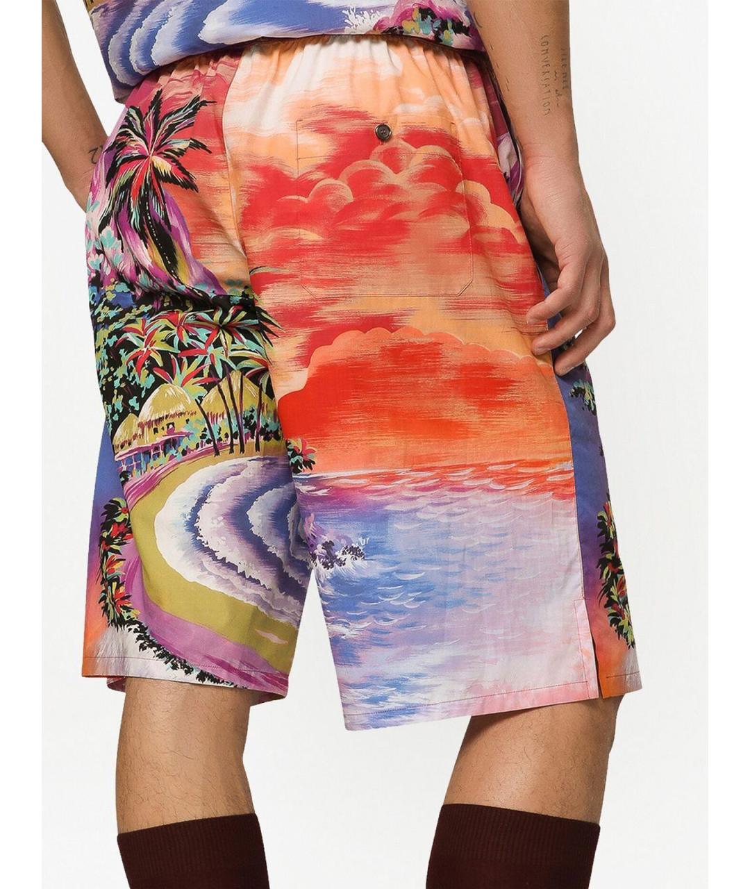 DOLCE&GABBANA Мульти хлопковые шорты, фото 4