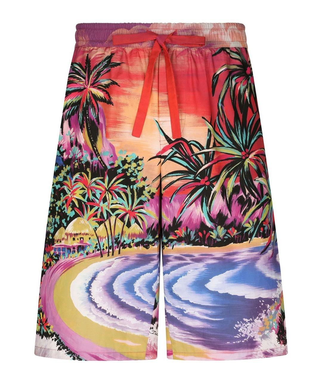 DOLCE&GABBANA Мульти хлопковые шорты, фото 1