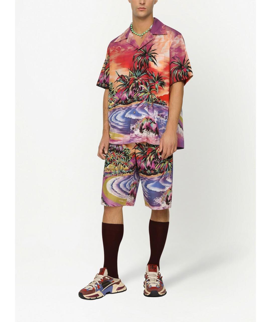 DOLCE&GABBANA Мульти хлопковые шорты, фото 2
