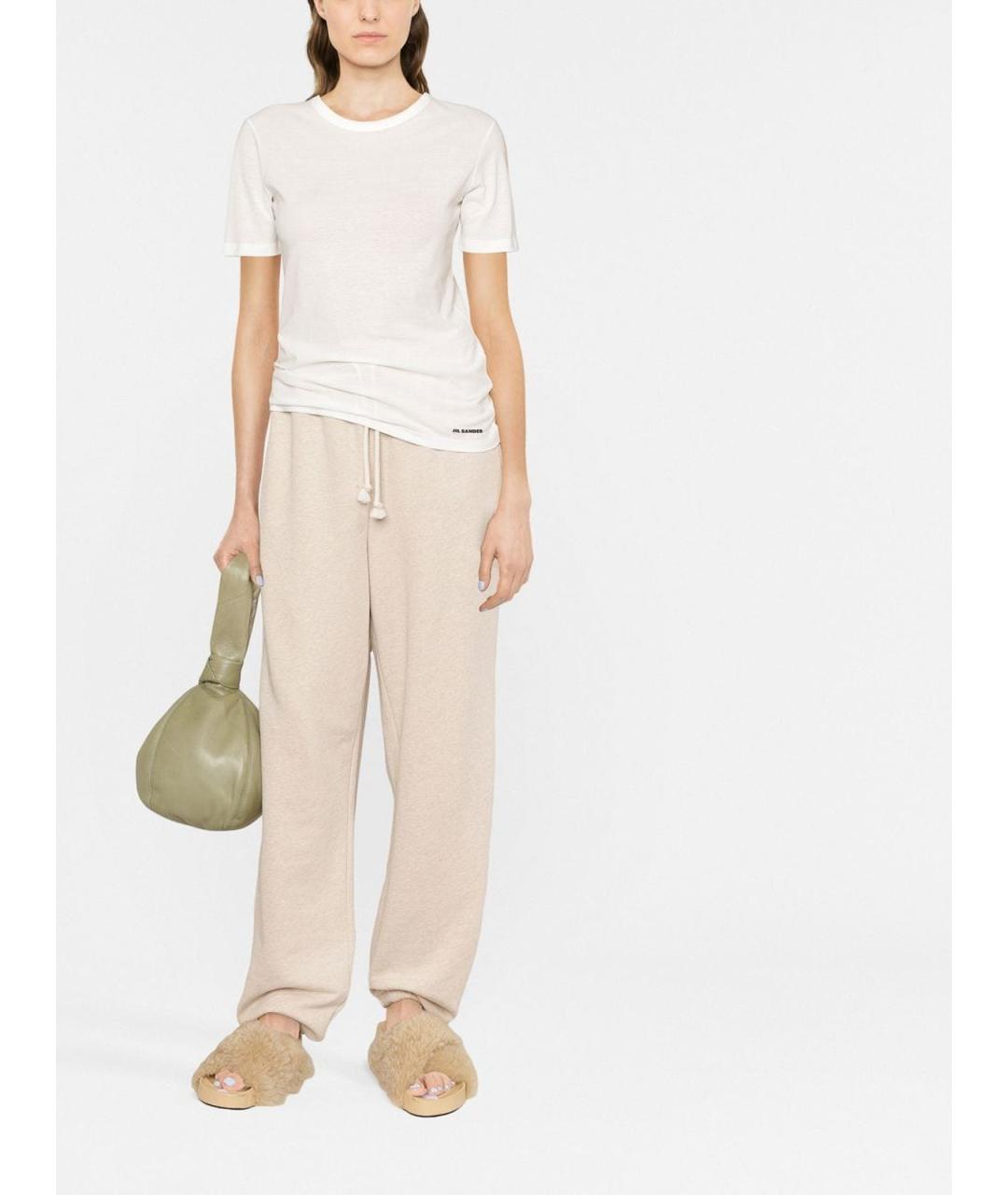 JIL SANDER Белая хлопковая футболка, фото 3