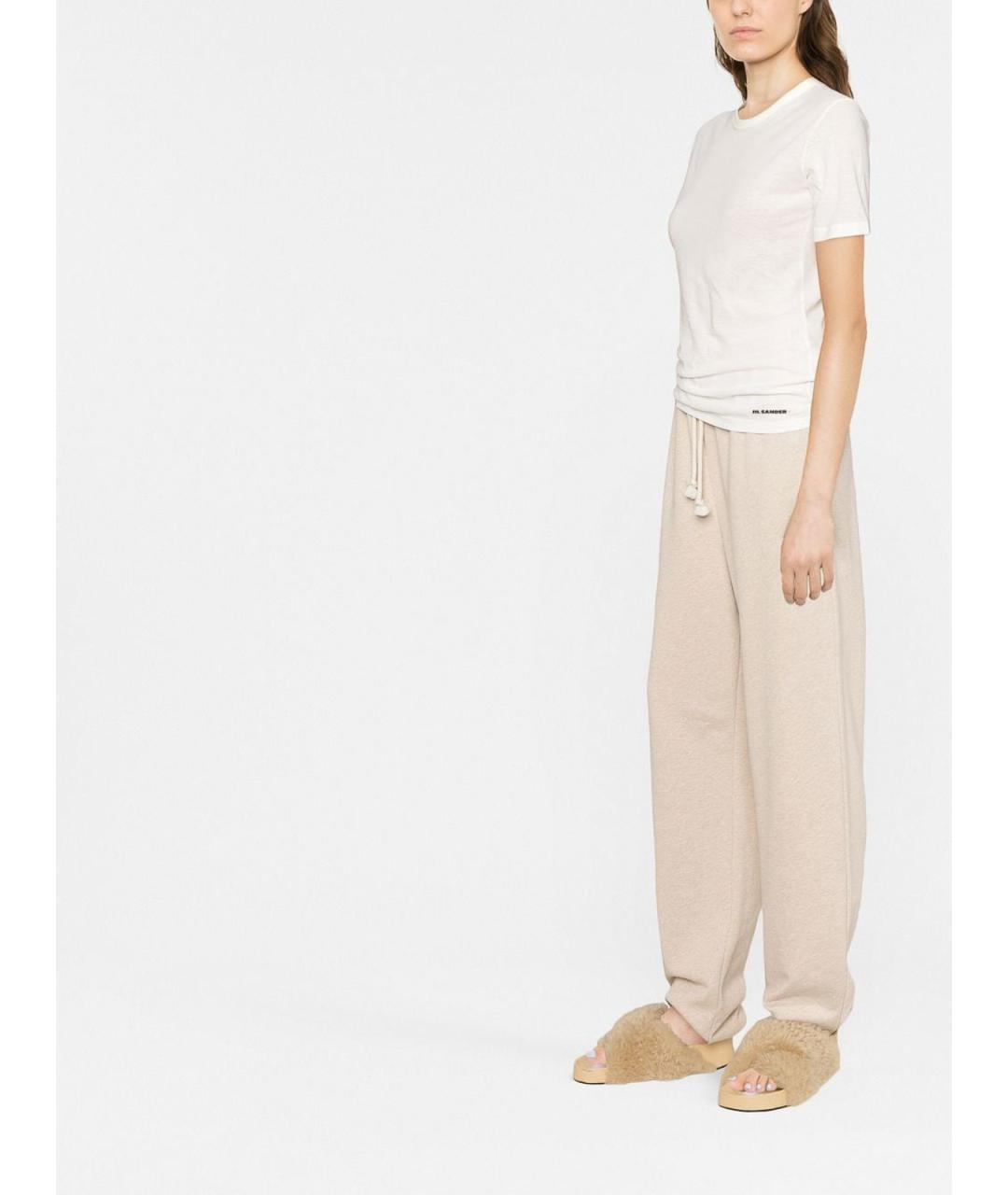 JIL SANDER Белая хлопковая футболка, фото 2