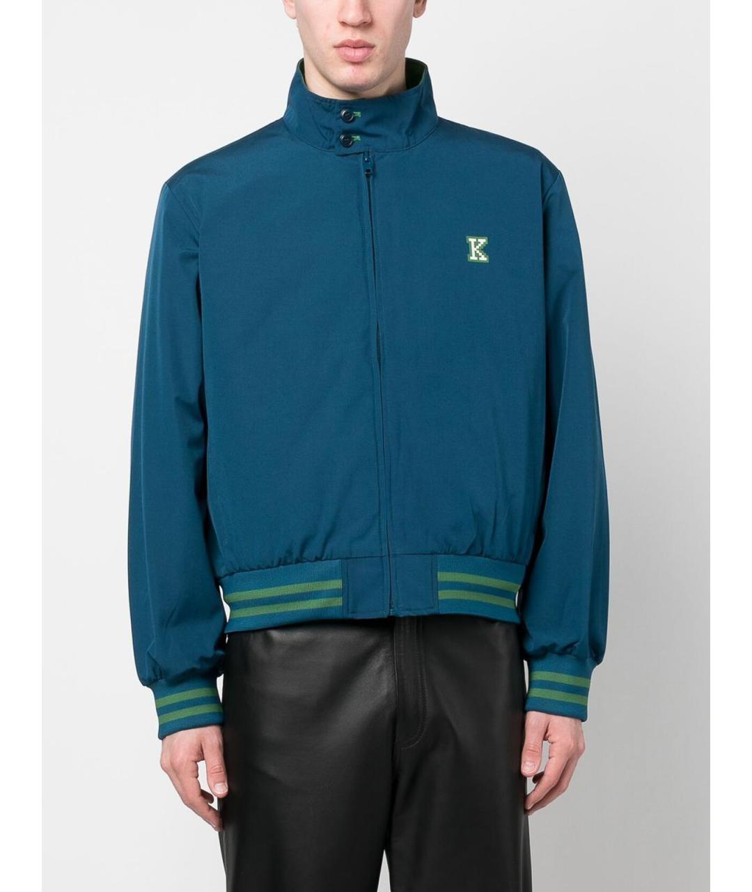 KENZO Синяя полиамидовая куртка, фото 3